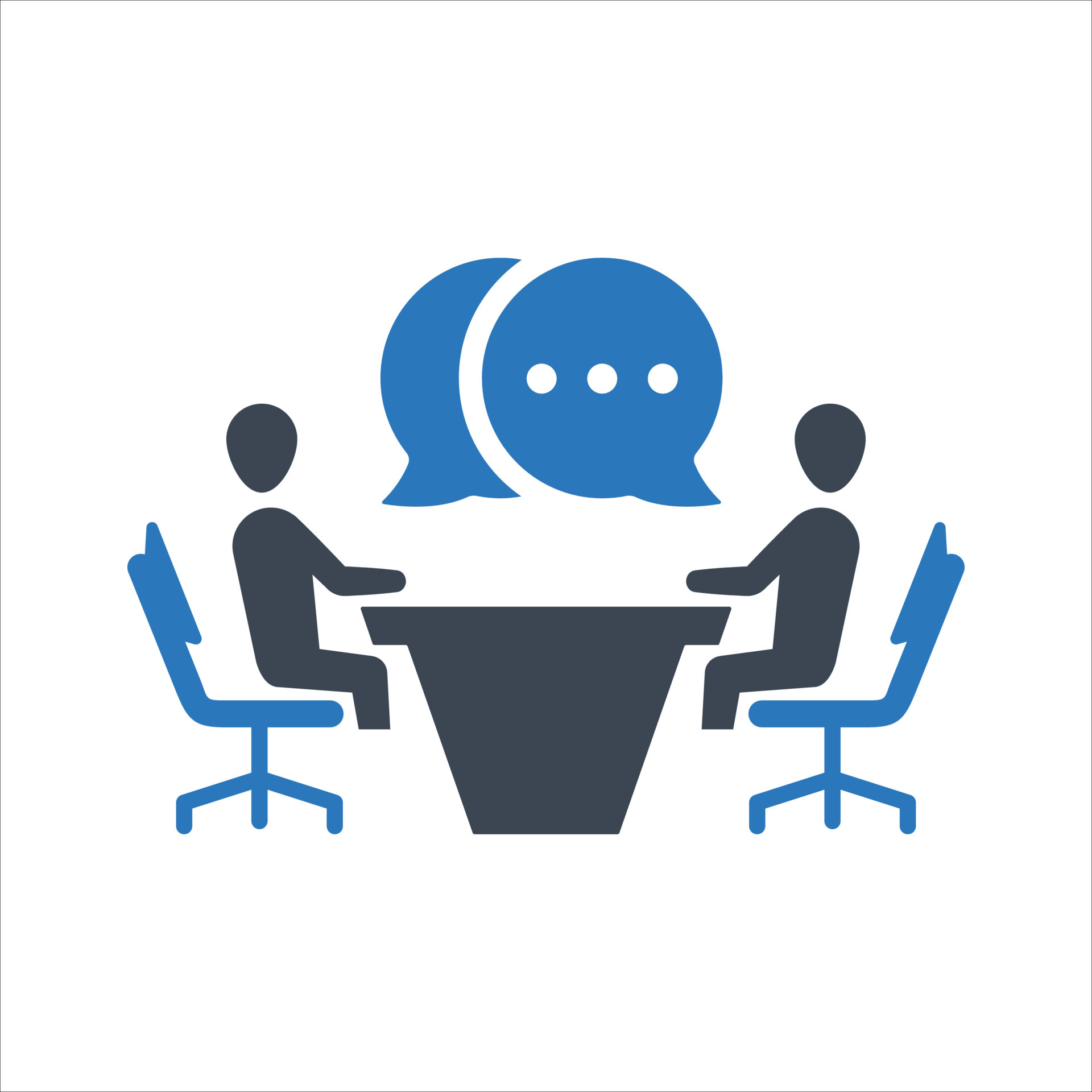 business-talk-icon-on-white-background-free-vector